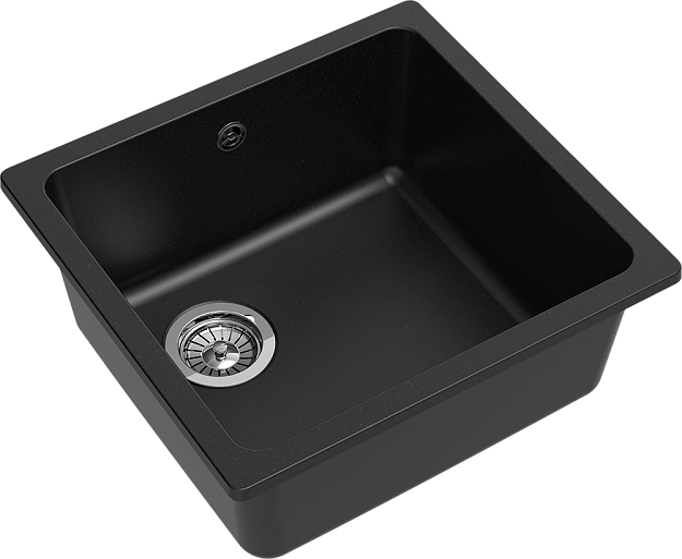 Детальное фото товара: Rivelato BERKANA BK-45 nero, мойка, гранит, черный