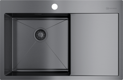 Фото товара: Omoikiri Akisame 78-GM-L, мойка, нержавеющая сталь/вороненая сталь, чаша слева