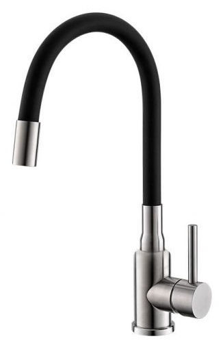 Фото товара: ALVEUS GENESIS FLEXA BLACK SAT, смеситель, черный