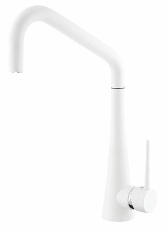 ALVEUS EDEN WHITE, смеситель, латунь, белый матовый  Фото товара: ALVEUS EDEN WHITE, смеситель, латунь, белый матовый