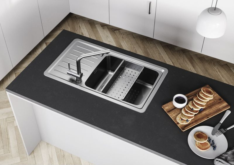 Детальное фото товара: ALVEUS GALEO 30 SAT 90 FI, мойка, нержавеющая сталь сатин (в комплекте с сифоном 1127251)