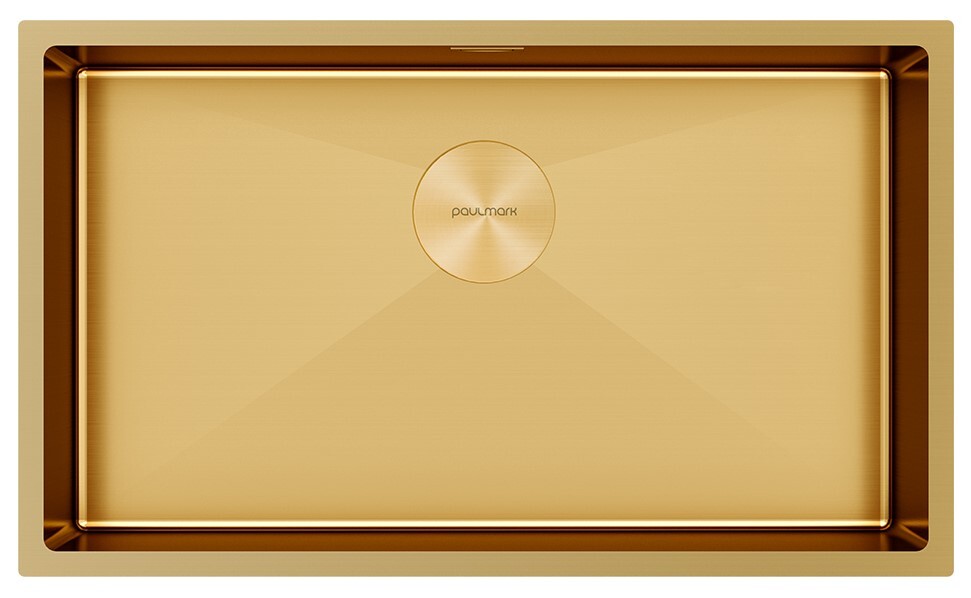 Детальное фото товара: Paulmark NEXT 74 UNI, мойка, нержавеющая сталь, брашированное золото