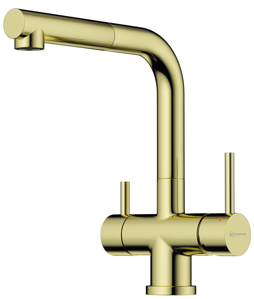 Omoikiri Takamatsu-S-LG, смеситель, светлое золото Фото товара: Omoikiri Takamatsu-S-LG, смеситель, светлое золото