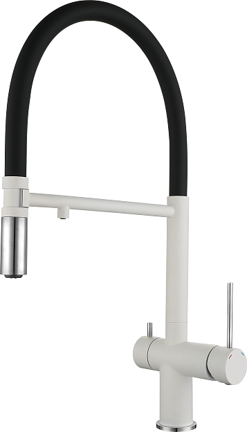 Фото товара: Rivelato ADRIA 1523517 brina/cromo, смеситель, гранит, иней/хром