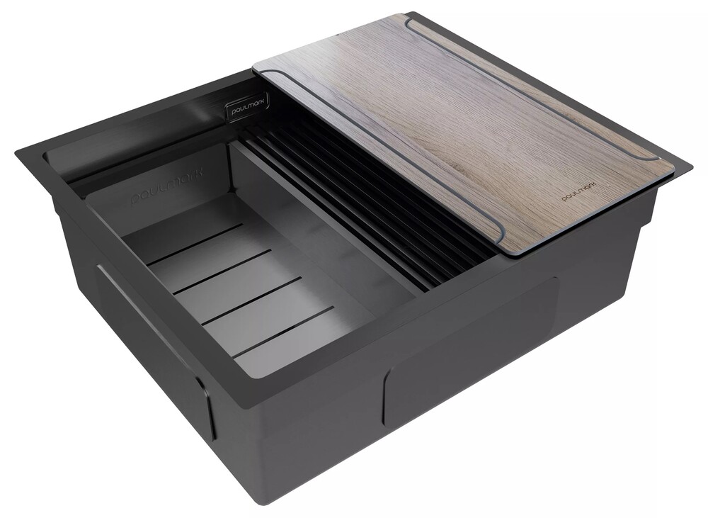 Детальное фото товара: Paulmark NEXT-MULTI SINK 54 UNI, мойка, нержавеющая сталь, вороненая сталь