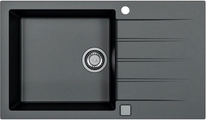 Фото товара: ALVEUS GRANITAL CADIT 40 CARBON - G91, мойка, гранит, черный (в комплекте с сифоном 1132823)
