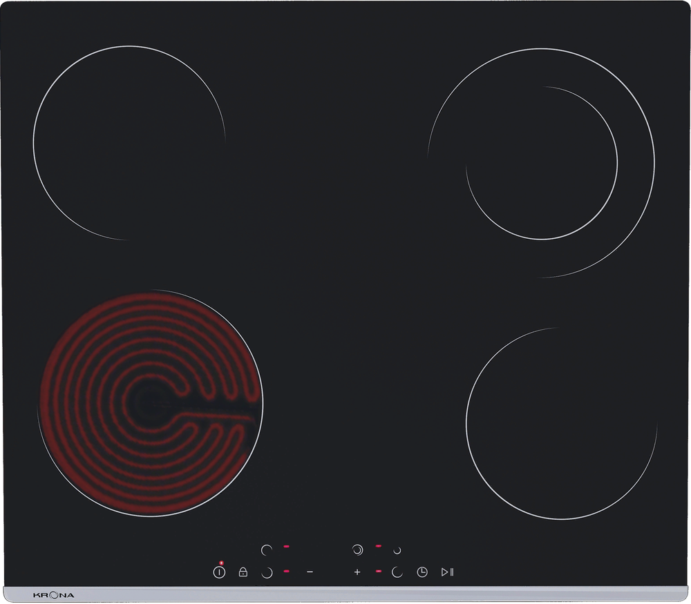 Фото товара: Krona LUNA 60 BL/S K стеклокерамическая поверхность