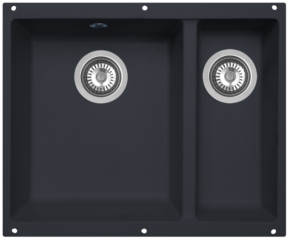 Фото товара: Zigmund & Shtain INTEGRA 500.2, мойка, черный базальт