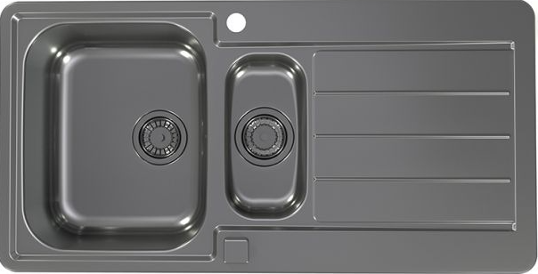Фото товара: ALVEUS LINE MONARCH 10 ANTHRACITE, мойка, нерж.сталь, антрацит (в компл. с выпуском без сифона)