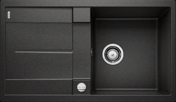 Фото товара: Blanco Metra 5S, мойка, гранит, черный, с клапаном-автоматом