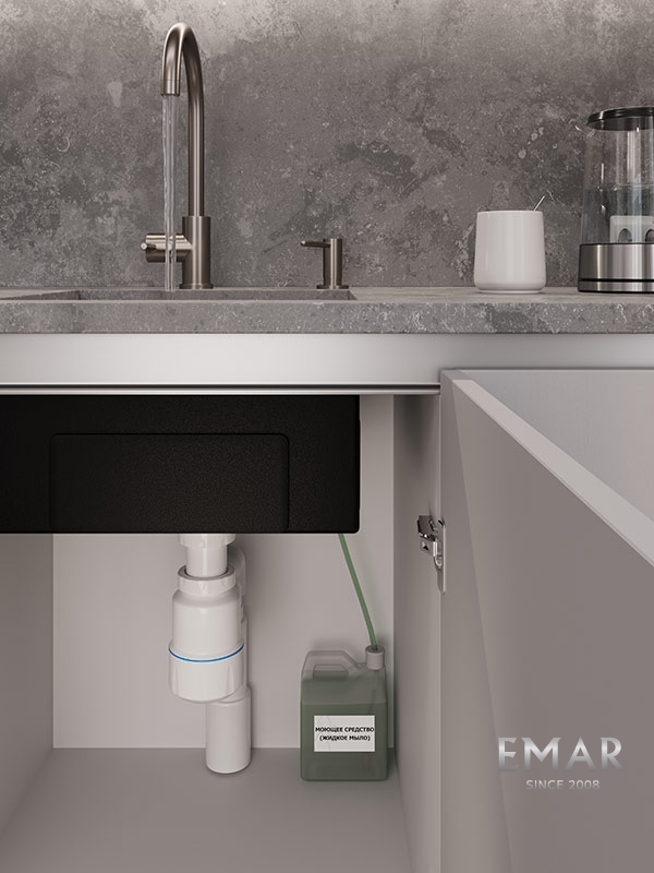 Детальное фото товара: Emar ЕД-405D.PVD Dark, дозатор для моющего средства, вороненая сталь