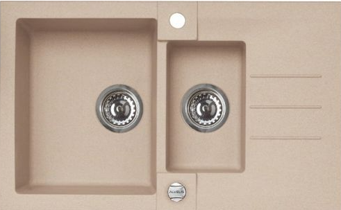 Фото товара: ALVEUS ROCK 70 GRANITAL BEIGE-G55, мойка, гранит, бежевый (с сифоном 1105299)