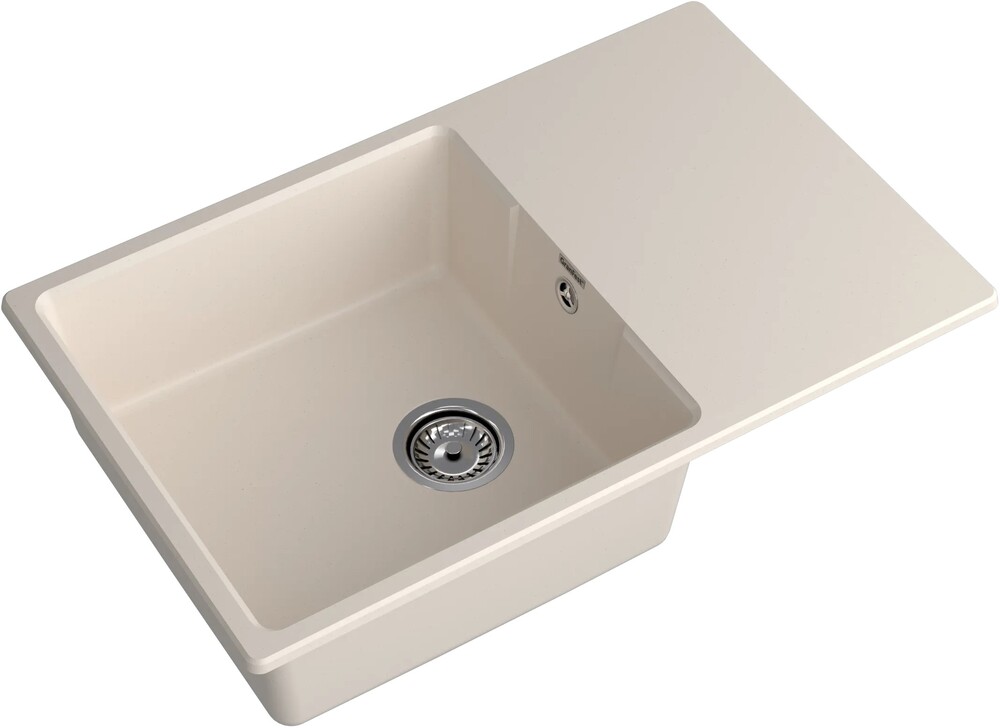 GranFest URBAN 678L, мойка, гранит, белый Детальное фото товара: GranFest URBAN 678L, мойка, гранит, белый