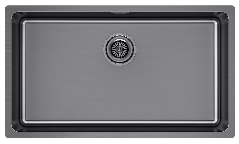Фото товара: Paulmark YUNI 76 UNI, мойка, нержавеющая сталь, вороненая сталь