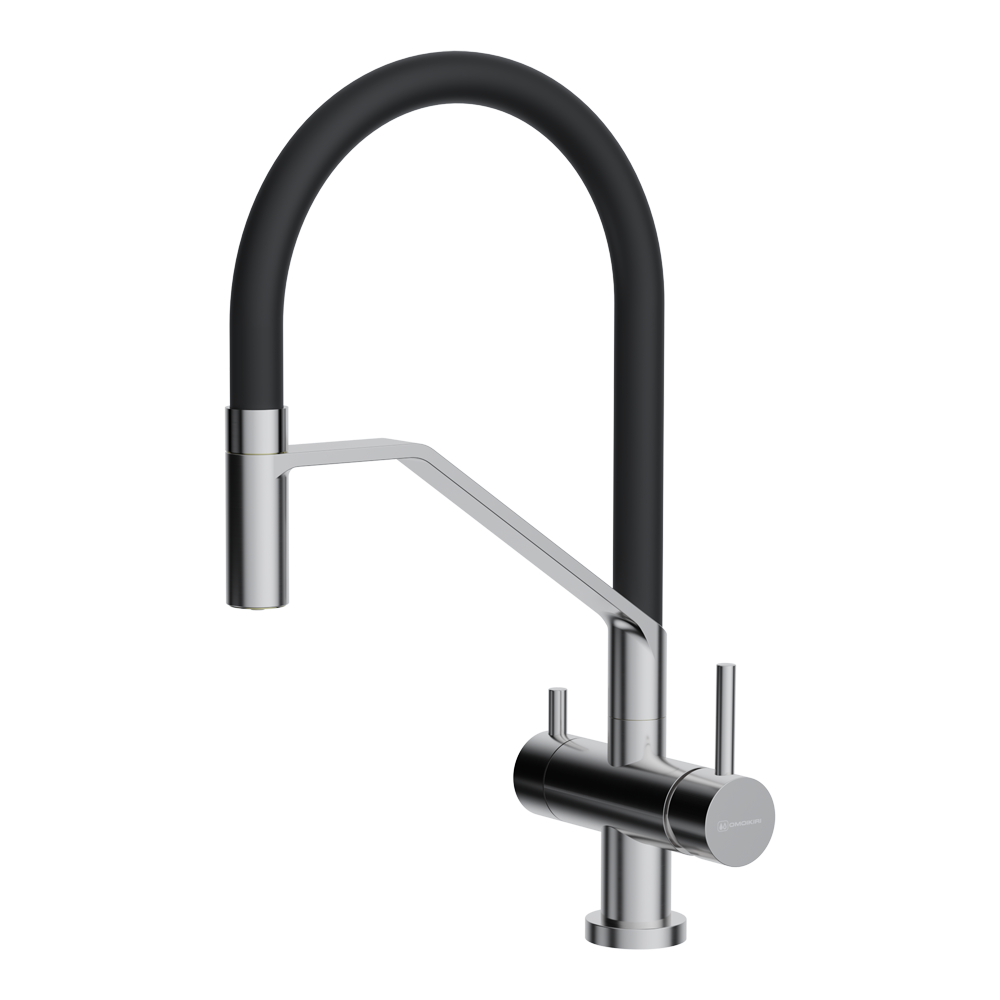 Фото товара: Omoikiri Akeno BN, смеситель, нержавеющая сталь