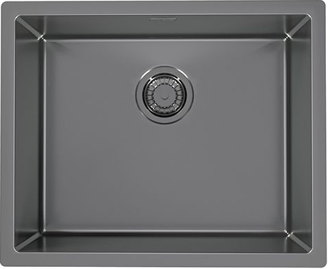 Детальное фото товара: ALVEUS QUADRIX MONARCH 50 ANTHRACITE, мойка, нерж.сталь,антрацит (в комплекте с выпуском без сифона)