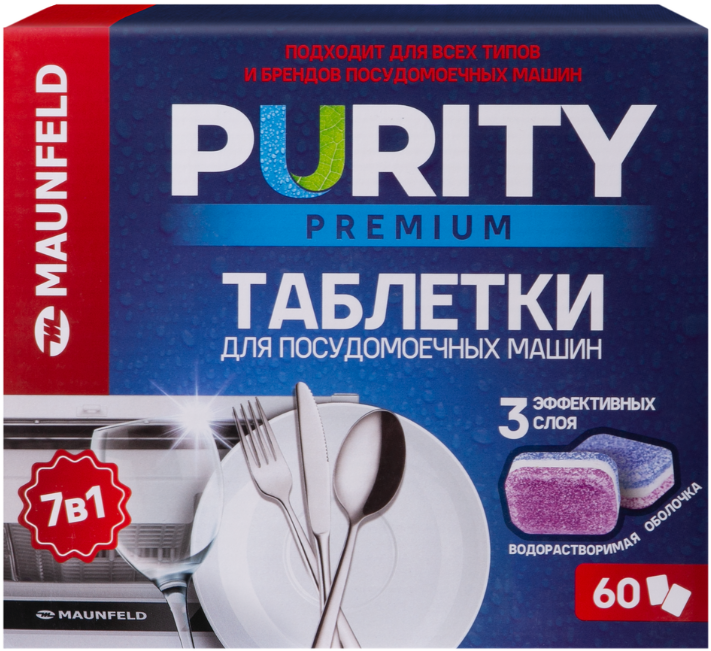 Фото товара: Maunfeld таблетки для посудомоечных машин MDT60PP
