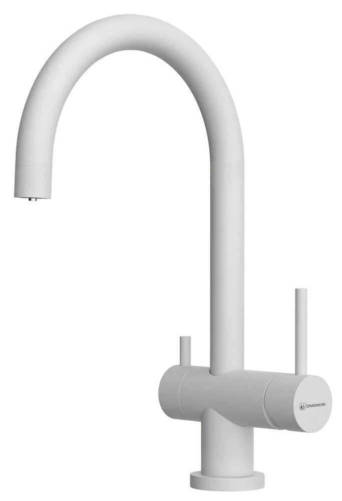 Фото товара: Omoikiri Yamada-P-WH, смеситель, гранит, белый
