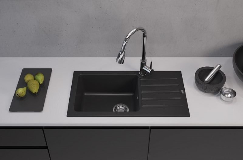 Детальное фото товара: ALVEUS GRANITAL NIAGARA 90 G91 CARBON, мойка, гранит, карбон (с сифоном 1130548)