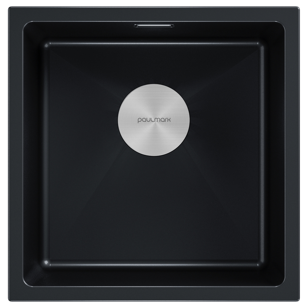 Фото товара: Paulmark LUMI 45UNI, мойка, гранит, черный металлик