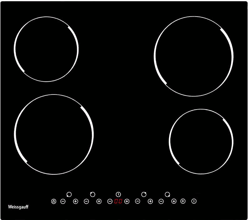 Фото товара: Weissgauff HV 640 B стеклокерамическая поверхность