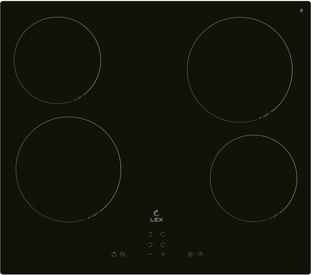 Фото товара: LEX EVH 640A BL стеклокерамическая поверхность