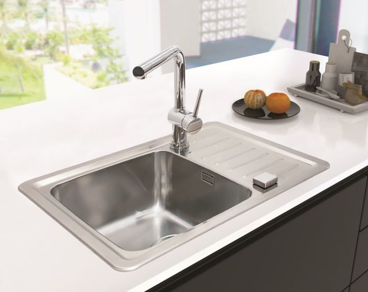 Детальное фото товара: ALVEUS GALEO 10 SAT 90 FI, мойка, нержавеющая сталь сатин (в комплекте с сифоном 1127251)