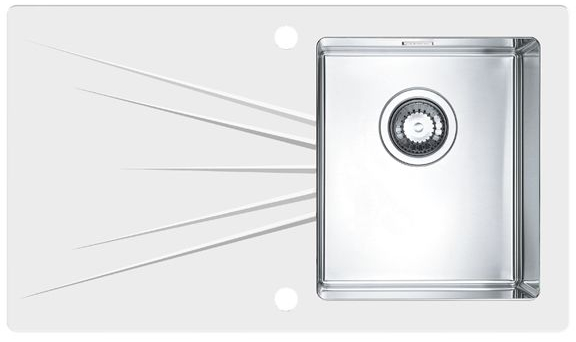 Фото товара: ALVEUS KARAT 10, мойка, нержавеющая сталь, белый (в комплекте с сифоном 1127251)