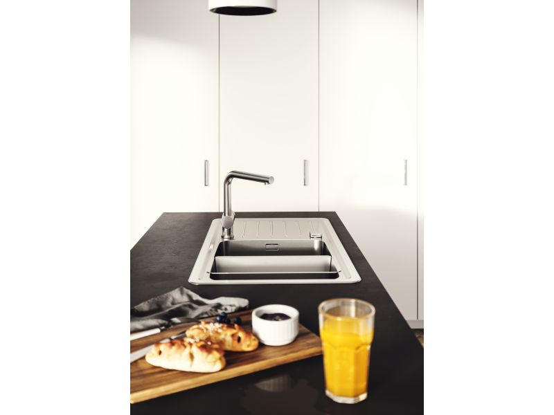 Детальное фото товара: ALVEUS GALEO 30 SAT 90 FI, мойка, нержавеющая сталь сатин (в комплекте с сифоном 1127251)