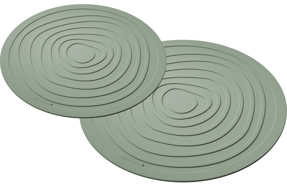 Детальное фото товара: Omoikiri HP-01-OL, набор подставок под горячее, оливковый