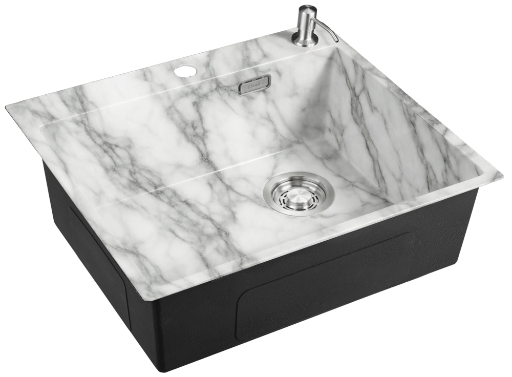 Фото товара: Emar EMB-560(TOP) White Elegant, мойка, нержавеющая сталь, белый