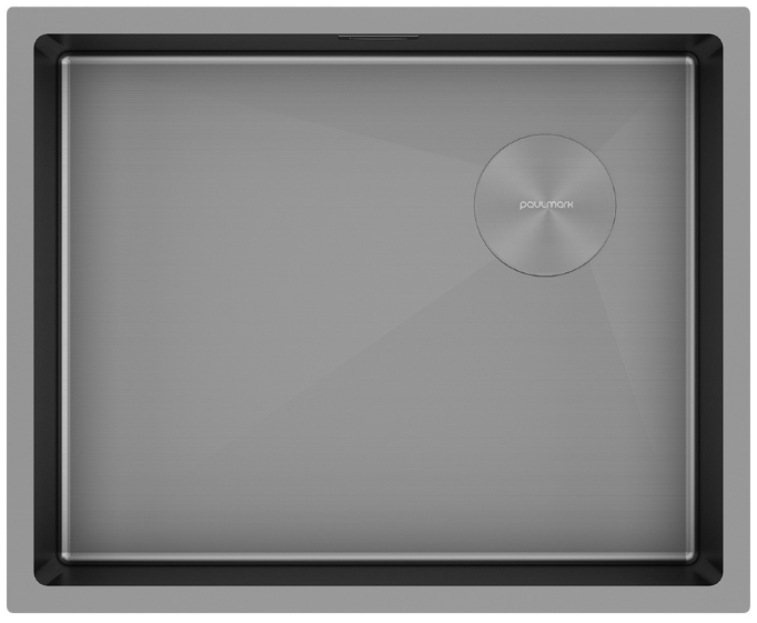 Фото товара: Paulmark NEXT-SKEW 54 UNI, мойка, нержавеющая сталь, матовый серый