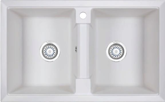 Фото товара: GRANULA 8101 мойка, гранит, арктик (белый)