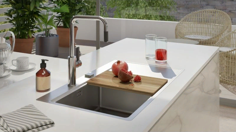 Детальное фото товара: ALVEUS PURE 50R KMB-90, мойка, нержавеющая сталь, правая (в комплекте с сифоном 1127252)