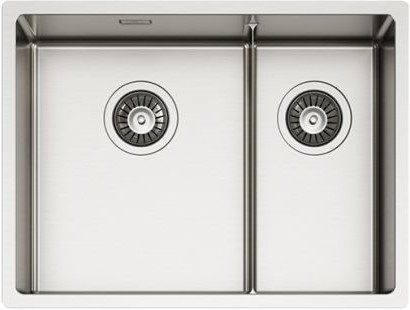 Фото товара: ALVEUS NOX 90L BRS, мойка, нержавеющая сталь, левая (в комплекте с интегрированным сифоном)