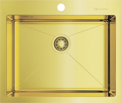 Фото товара: Omoikiri Akisame 59-LG, мойка, нержавеющая сталь/светлое золото 