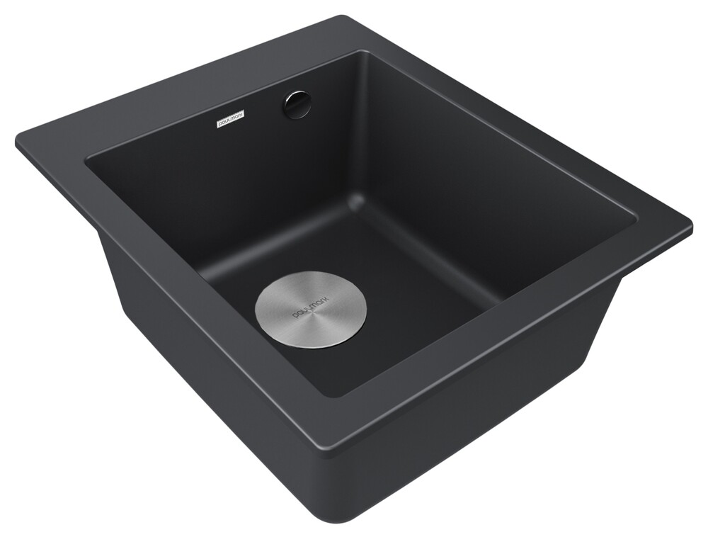 Детальное фото товара: Paulmark KANTE 40, мойка, гранит, черный