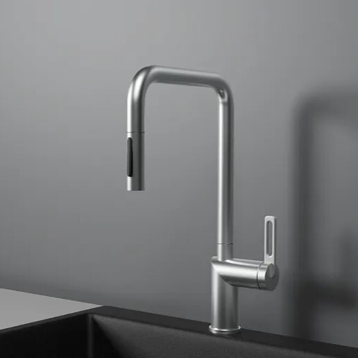 Фото товара: GRANULA 8173 смеситель, гранит, нержавеющая сталь