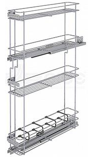 Фото товара: Sige Optima Soft бутылочница высокая выдвижная в шкаф шириной 150 мм, 110х500х850 мм