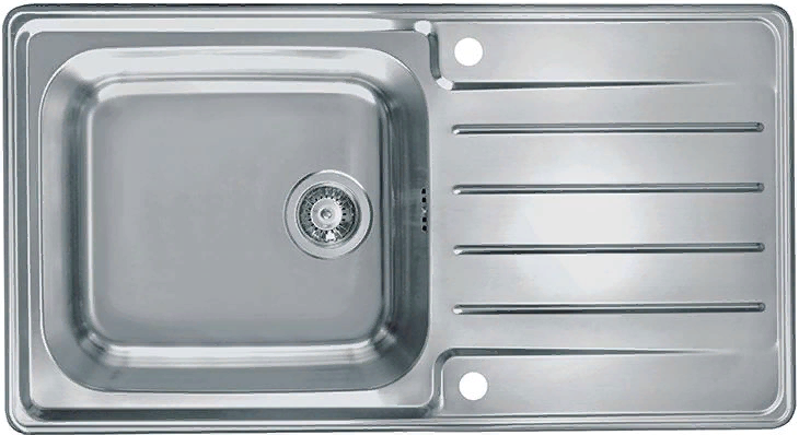 Фото товара: ALVEUS PRAKTIK 100-LEI, мойка, нержавеющая сталь лён (в комплекте с сифоном 1127251)