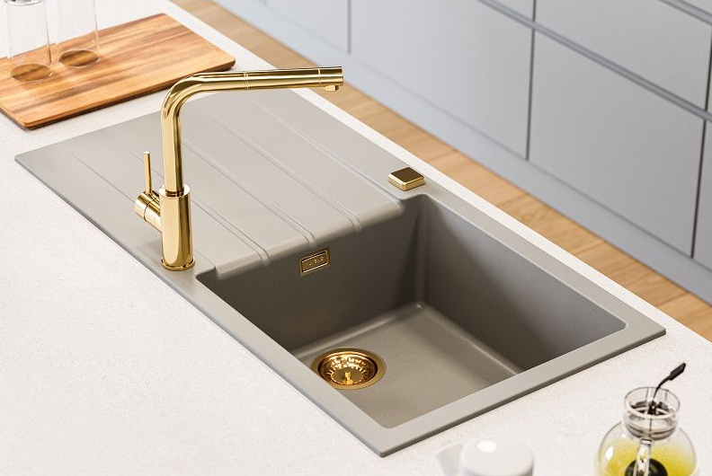 Детальное фото товара: ALVEUS GRANITAL CADIT 50 CONCRETE- G81, мойка, гранит, серый ( в комплекте с сифоном 1132823)