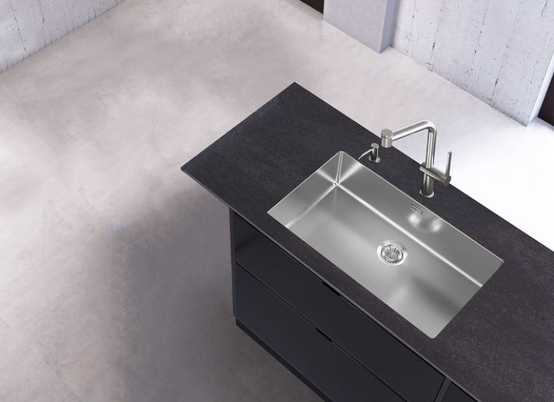 Детальное фото товара: ALVEUS NOX 60 BRS, мойка, нержавеющая сталь брашированная (в комплекте с интегрированным сифоном)