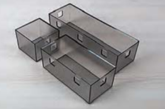 Ninka Banio Набор N1 короба из полупрозрачного тонированного пластика, графит Фото товара: Ninka Banio Набор N1 короба из полупрозрачного тонированного пластика, графит