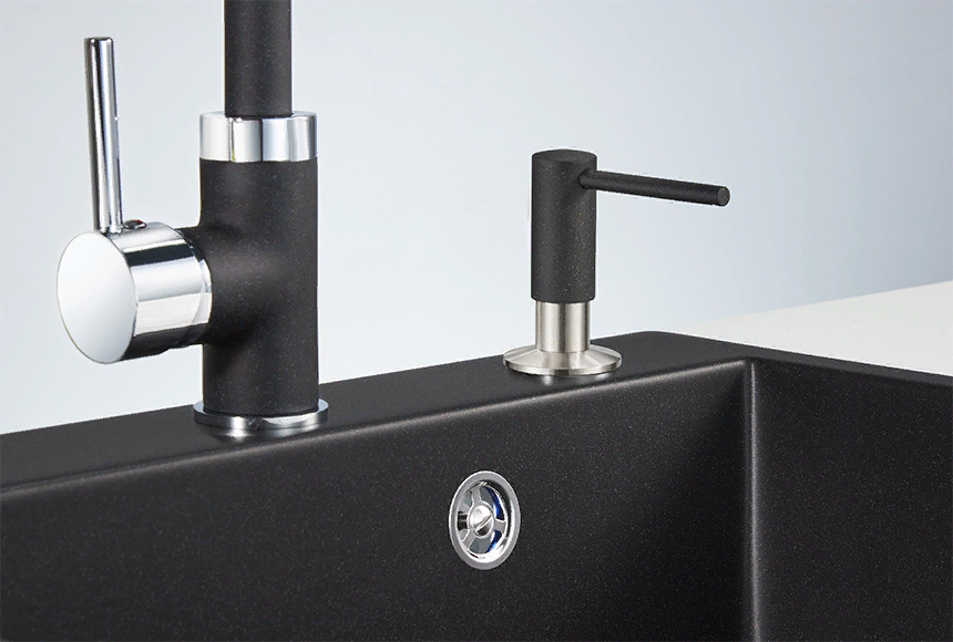 GRANULA 018 D дозатор для моющего средства, черный Детальное фото товара: GRANULA 018 D дозатор для моющего средства, черный