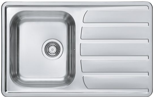 Фото товара: ALVEUS ZOOM 20 MAXIM SAT-90, мойка, нержавеющая сталь сатин (в комплекте с сифоном 1130551)