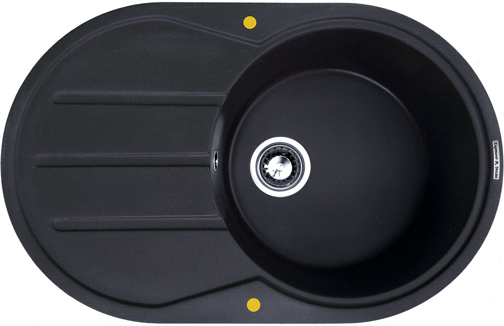 Фото товара: Zigmund & Shtain KREIS OV 770B, мойка, черный базальт