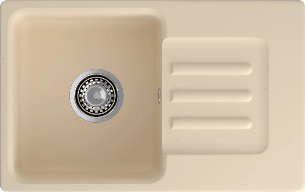 GranFest GF-SMART 680 L, мойка, мрамор, бежевый Фото товара: GranFest GF-SMART 680 L, мойка, мрамор, бежевый