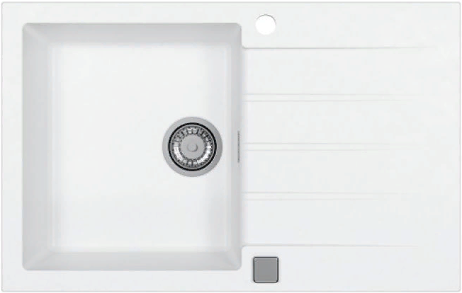 Фото товара: ALVEUS GRANITAL CADIT 20 ARCTIC - G11, мойка, гранит, белый (в комплекте с сифоном 1132823)