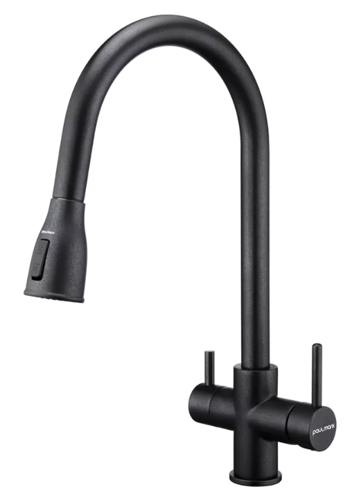 Фото товара: Paulmark LANGE, смеситель, гранит, черный