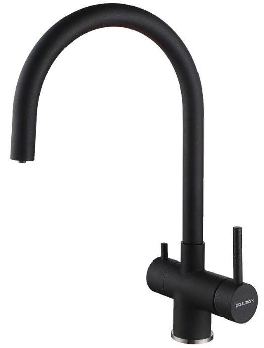 Фото товара: Paulmark HELLER, смеситель, гранит, черный металлик